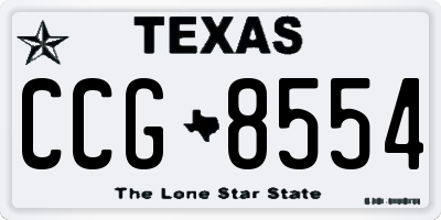TX license plate CCG8554