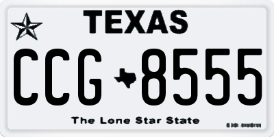 TX license plate CCG8555