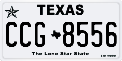 TX license plate CCG8556