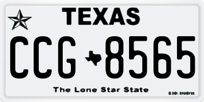 TX license plate CCG8565