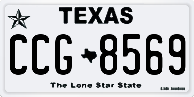 TX license plate CCG8569