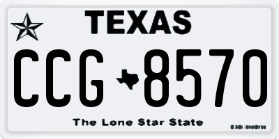 TX license plate CCG8570