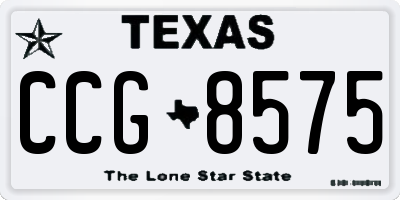 TX license plate CCG8575