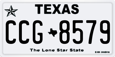 TX license plate CCG8579