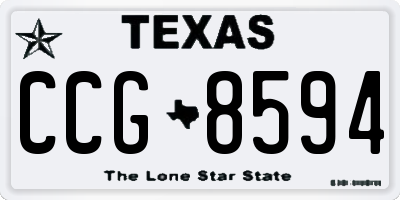 TX license plate CCG8594