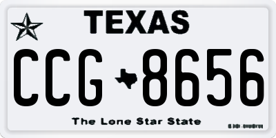 TX license plate CCG8656