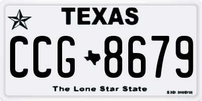 TX license plate CCG8679