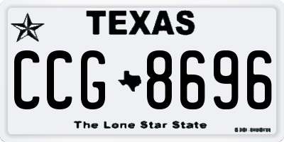 TX license plate CCG8696