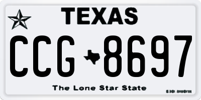 TX license plate CCG8697