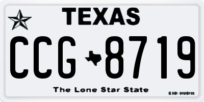 TX license plate CCG8719