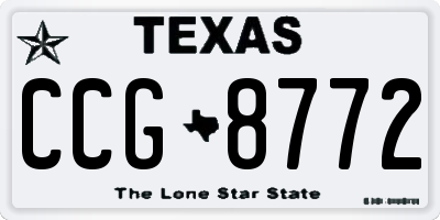 TX license plate CCG8772