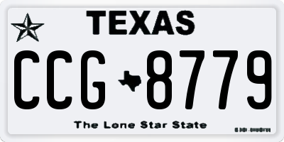 TX license plate CCG8779