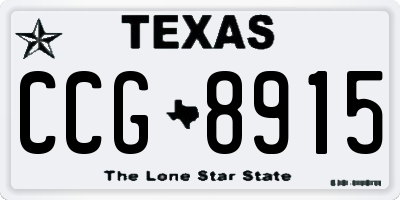 TX license plate CCG8915