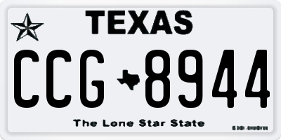 TX license plate CCG8944