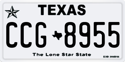 TX license plate CCG8955