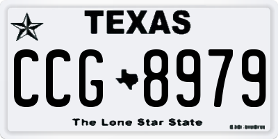 TX license plate CCG8979