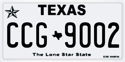 TX license plate CCG9002