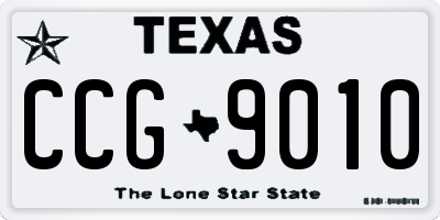 TX license plate CCG9010