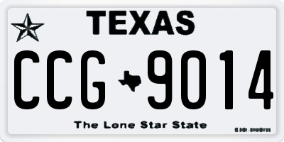 TX license plate CCG9014