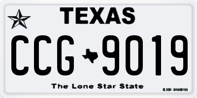 TX license plate CCG9019