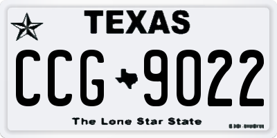TX license plate CCG9022