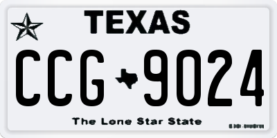 TX license plate CCG9024