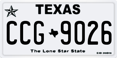 TX license plate CCG9026