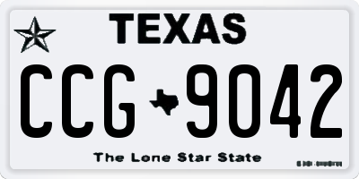 TX license plate CCG9042