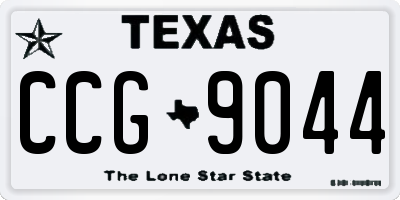 TX license plate CCG9044