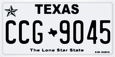 TX license plate CCG9045