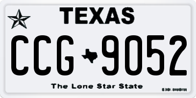 TX license plate CCG9052