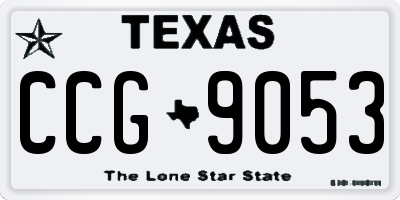 TX license plate CCG9053