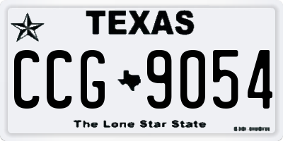 TX license plate CCG9054