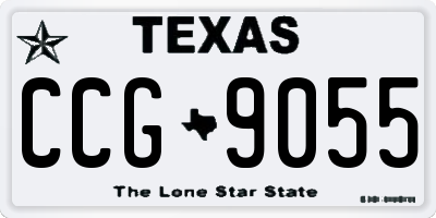 TX license plate CCG9055