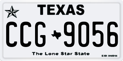 TX license plate CCG9056