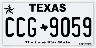 TX license plate CCG9059