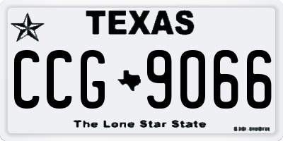 TX license plate CCG9066