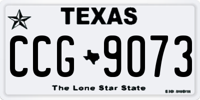 TX license plate CCG9073