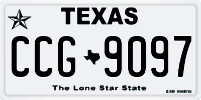 TX license plate CCG9097