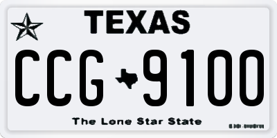 TX license plate CCG9100