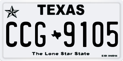 TX license plate CCG9105