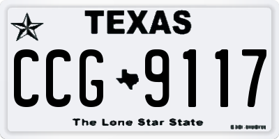 TX license plate CCG9117