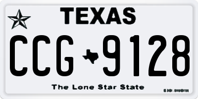 TX license plate CCG9128