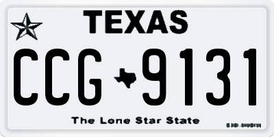 TX license plate CCG9131