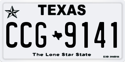 TX license plate CCG9141