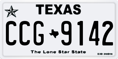 TX license plate CCG9142