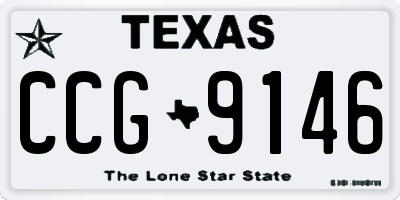 TX license plate CCG9146