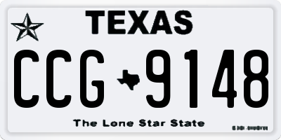 TX license plate CCG9148