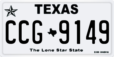 TX license plate CCG9149