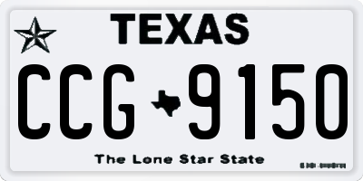 TX license plate CCG9150